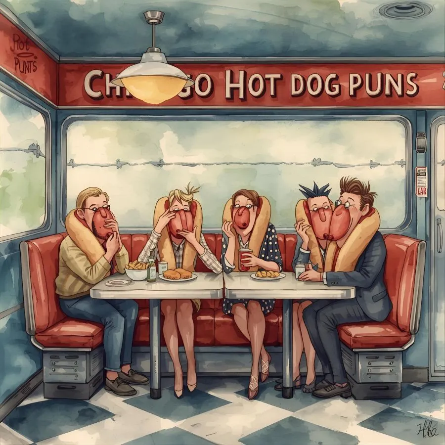 Chicago Hot Dog Puns