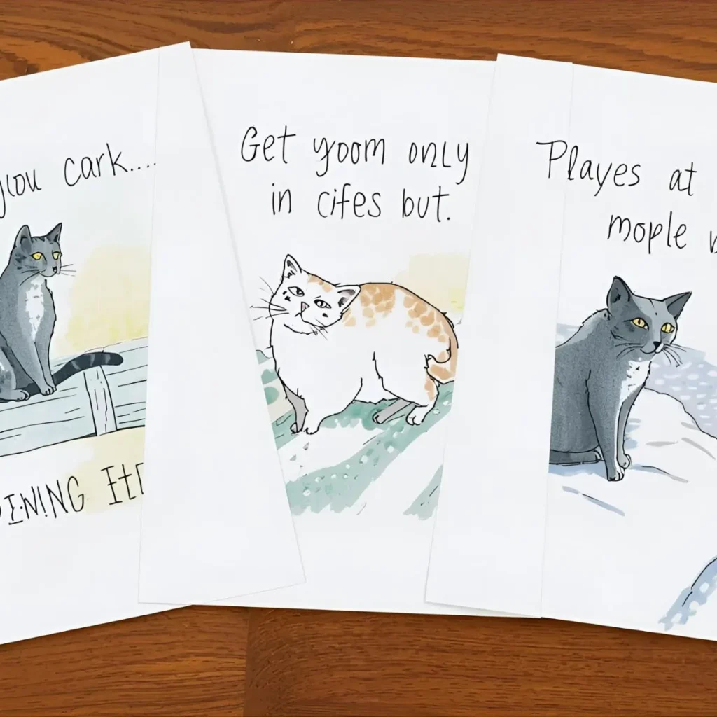 Cute Cat Puns for Greeting Cards