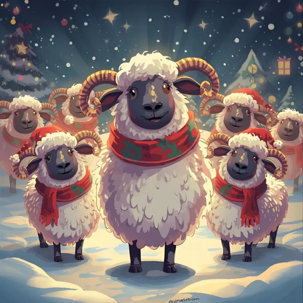 Festive Sheep Puns