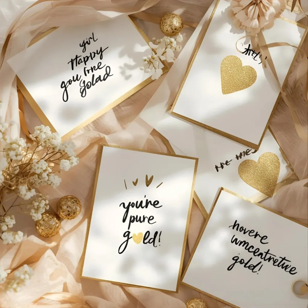 Gold Puns for Cards