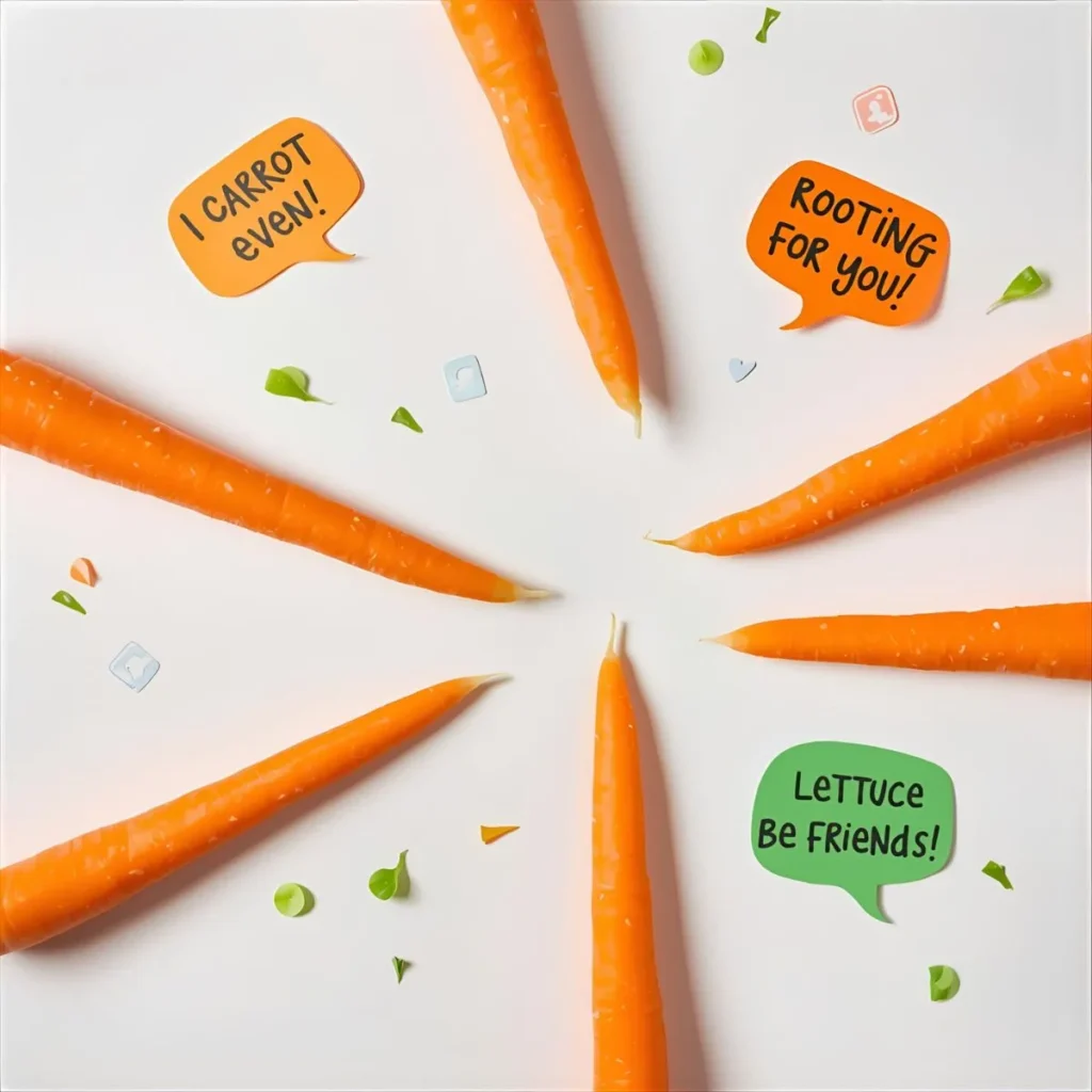 Short Carrot Puns for Texts & Social Media