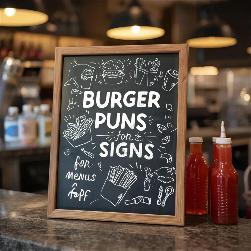 Burger Puns for Restaurant