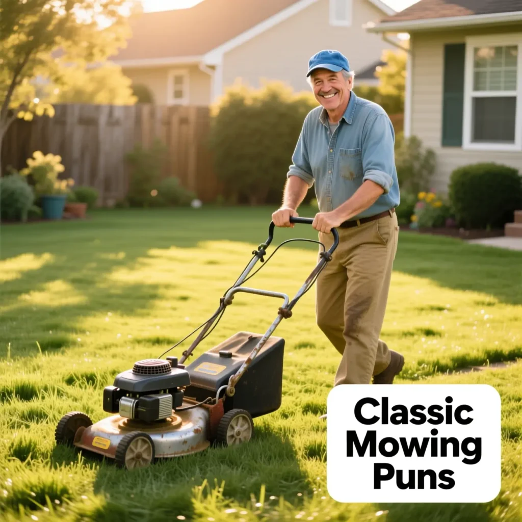 Classic Mowing Puns